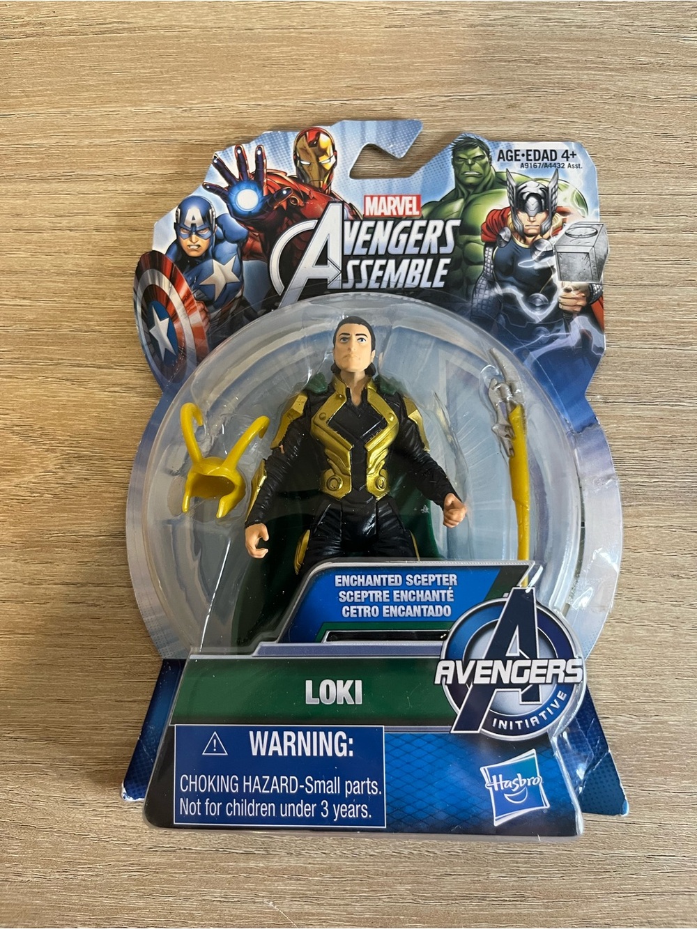 Hasbro Marvel Avengers Assemble Loki Action Figure with Enchanted Sceptor.